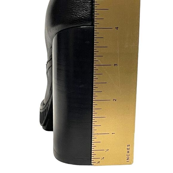 NWT ZARA WOMAN Leather Platform Zip Booties 38 - Picture 11 of 13